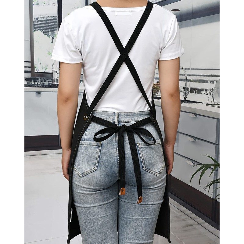 crazy bean BBQ Apron for Men Women Adjustable Work Apron