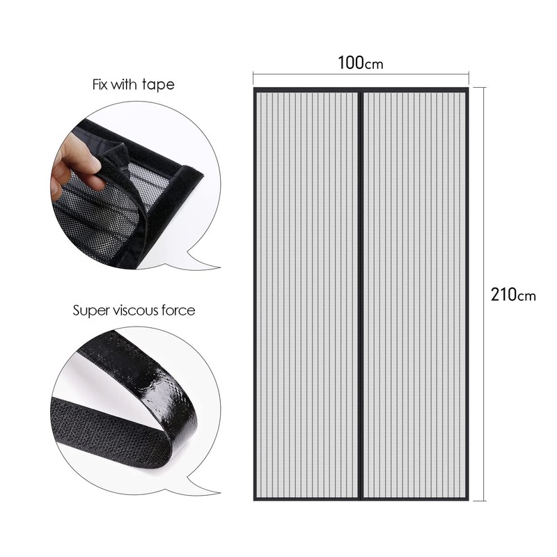 MYCARBON Magnetic Fly Screen Door, Upgrade Enhanced Screen Mesh, Powerful