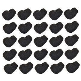 50PCS Mini Nail Buffer Heart Shaped Nail File Buffing Mini Buffer Blocks for Nails Pedicure Natural Nails File Sponge Block Black