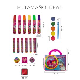 UNICORNS Set de Arte de Unicornio - 22 Piezas, Ideal para Regalos de Cumpleaños y Fiestas, Fomenta la Creatividad en Niños