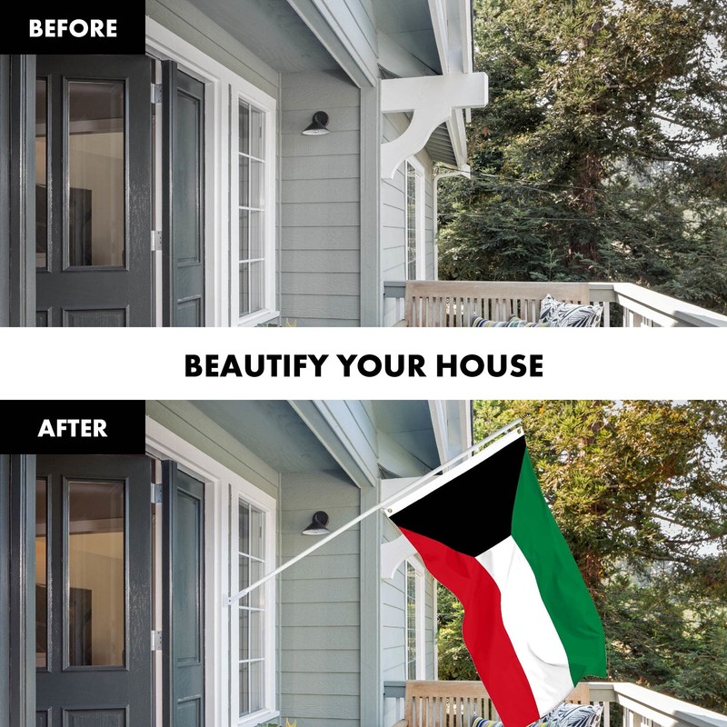 G128 Combo Pack: 6 Ft Aluminum Spinning Flagpole (White) &