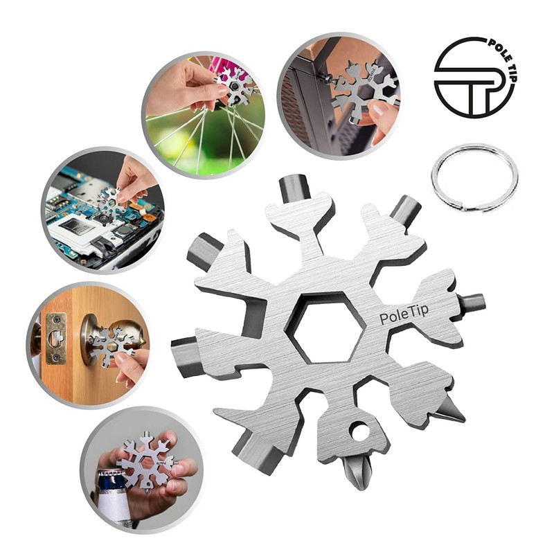 Pole Tip 18 in 1 Snowflake Multi Tool, Stocking Fillers