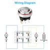 Linkstyle 16mm Round Rocker Switch, 7A 6Pin ON/OFF Lighted Toggle
