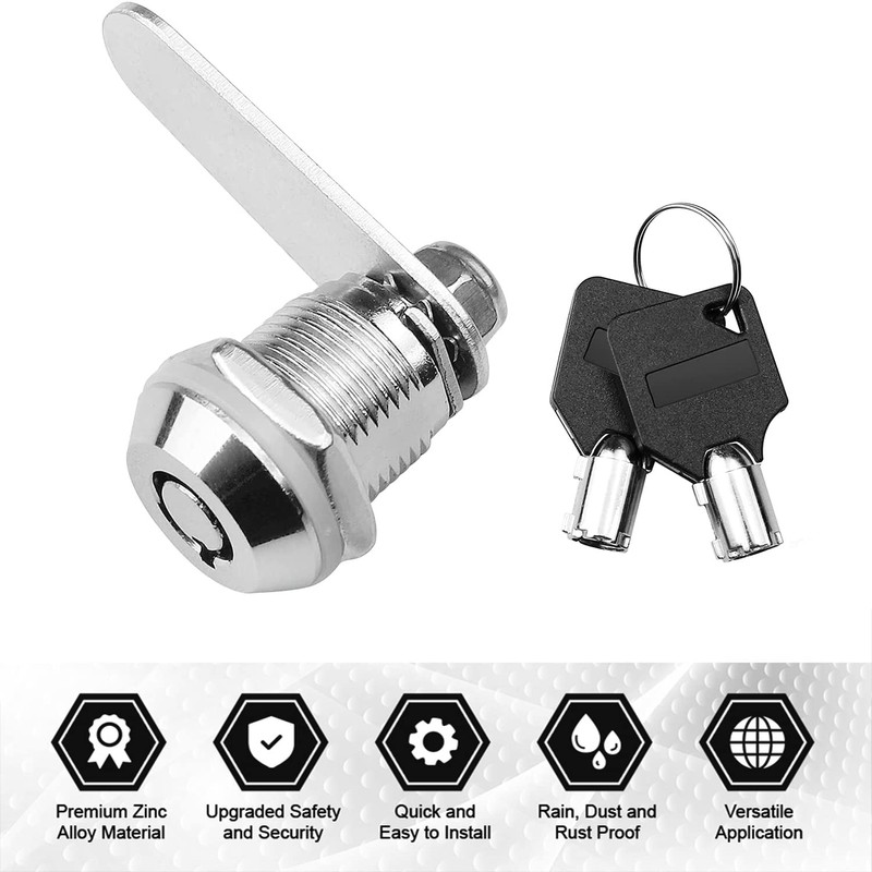 Litensh Thread Tubular Cam Lock with Keys Different, Mailbox Lock