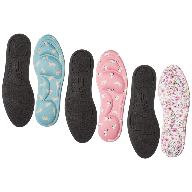 Maidai Women's Deodorizing Insole, Fluffy Insoles, Set of 6 colors