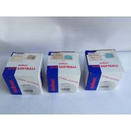 deBeer Softball dB2 12 Cork Center White Leather Slow-Pitch NOS w/ Box (3-Pack)