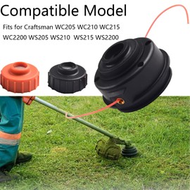 Odashen String Trimmer Head Replacement with two Bump Knob for Craftsman Wc2200 Ws205 Ws215 Ws2200