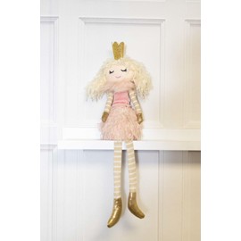 Marco Paul Christmas Decoration Pink Seated Fairy Angel Christmas Tree Decoration Princess Figure for Kids Festive Ornament Indoor Plush Pink Christmas Decorations Gift For Women 42cm