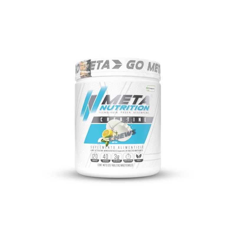 Meta Nutrition Creatine Chews, Creapure, Creatina en Prácticas Tabletas Masticables,