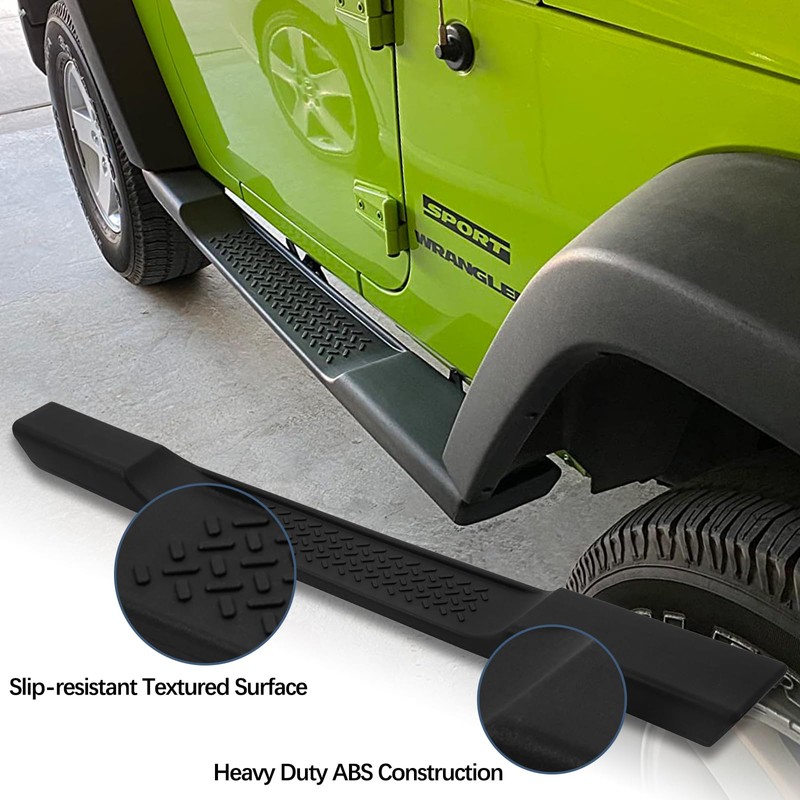 CALLIERT 6 Inches OE Style Running Boards, Matte Black Side
