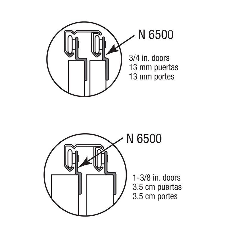 Prime-Line N 7537 Sliding Closet Door Roller Kit, 7/8 In.