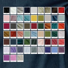 Linen Fabric, Sold by the Metre, Plain, 40 Colours, 100% Linen Fabric, Natural Fabric, Oeko-Tex, 140 cm Width (038 I Dark Cyan)