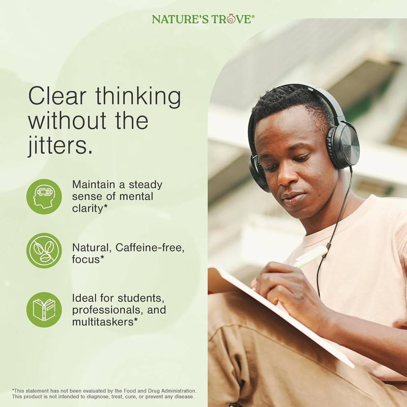Nature's Trove L-Theanine 200mg Super Value Size - 365 Vegetarian