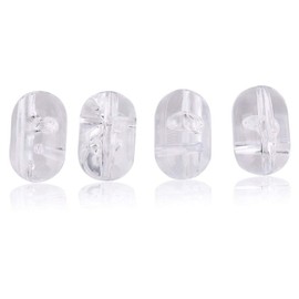 NewShot 100x Oval Fishing Rig Double Pearl Drill Cross Beads Transparent Beads Sea Fishing Lure Floating Float Tackle (5 x 8mm)