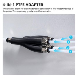 YIBEICO 4-in-1 PTFE Adapter for Bambu Lab P1S/P1C/X1C/X1E 3D Printer Accessories,AMS Tubing Connectors