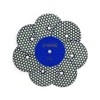 DT-DIATOOL Dry Diamond Polishing Pads 4 Inch/100mm 8PC #50 for