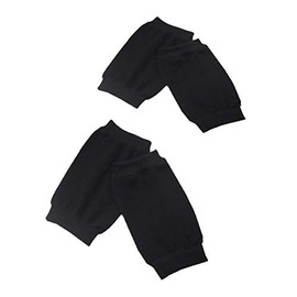 Sweetimes 肘/膝サポーター 保温 冷え対策 関節 保護 プロテクター 弾性 クーラー 4点セット No.137 (ブラック)