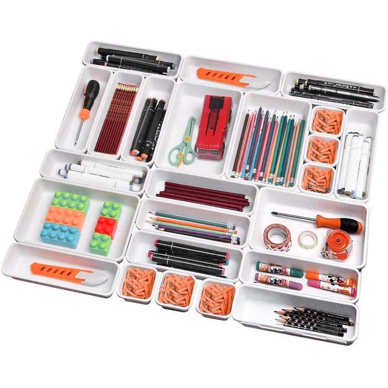 STARVAST Set of 24 Drawer Organiser System, Office, Storage Box