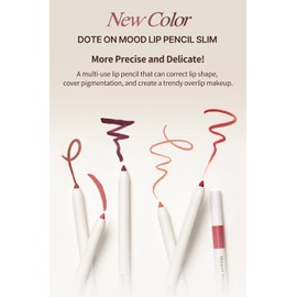Heart Percent Dote On Mood Lip Pencil Slim, Defines and Fills Creamy Lip Liner Retractable Lipstick Pencil with Built-In Sharpener, 18. Fig Rose