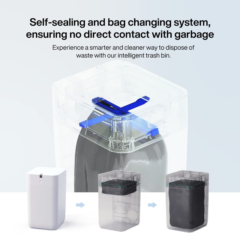 Airdeer Automatic Trash Can, 4 Gallon Self Sealing and Self-Changing