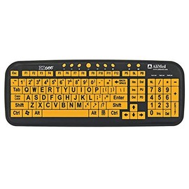 AliMed EZ See Keyboard, Yellow/Black