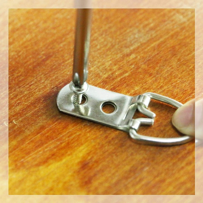 Rustark 60Pcs Heavy Duty D Ring Picture Hangers Double Hole