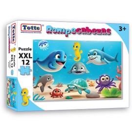 Totte Rompecabezas 12 Piezas XXL | Piezas Extra Grandes, Gruesas y Durables | Diseñado para Uso Infantil (En el Mar)