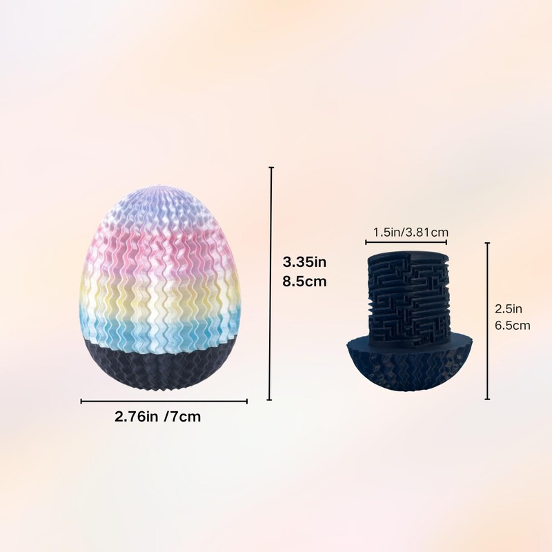 2PCS Egg Shaped Cash Maze Puzzle Gift Box - Creative