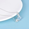 WINNICACA Butterfly Crystal Necklace Sterling Silver Birthstone Jewellery Gifts for