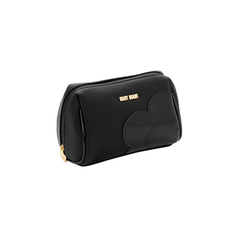 Mary Quant (Marie Quant) Shrink Daisy Patch Oval Pouch H10×W15×D8