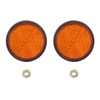 Round Red Reflector Motorcycle 2 Pcs Universal Bike PMMA Material