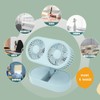 Double Motor Folding Tabletop Fan Rotating Cooling Fan 3 Speed