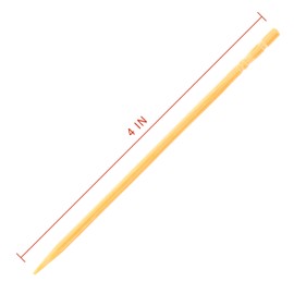DecorRack 4” Natural Bamboo Skewers, Mini Cocktail Wood Picks, Appetizer Sticks for Sandwich, Charcuterie Boards, BBQ, Fruit Kabobs, DYI Crafting (300 Pack)