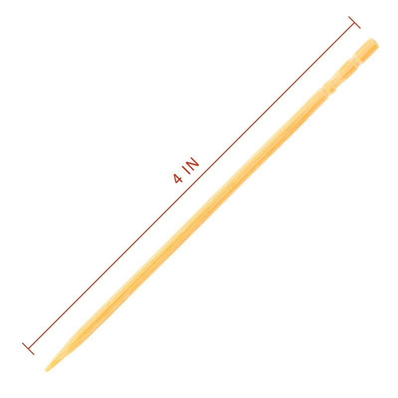 DecorRack 4” Natural Bamboo Skewers, Mini Cocktail Wood Picks, Appetizer