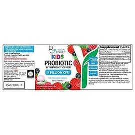 DOCTOR'S FINEST Kids CHEWABLE PROBIOTIC with PREBIOTIC Fiber 120 Berry Flavor CHEWABLE