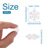 Beadthoven 200pcs Clear Acrylic Snowflake Beads for Christmas Earrings Bracelet