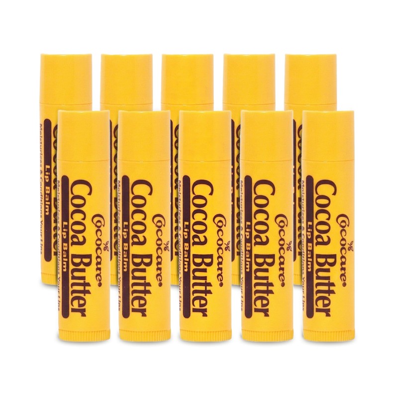 COCOCARE Bálsamo labial de manteca de cacao, 15 oz, 10