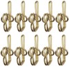 kuou 100 Pieces Brass Curtain Hooks, Metal Curtain Hook Brass