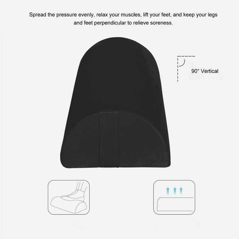 Half Moon Pillow Black Ankle Knee Neck Lumbar Support Cushion