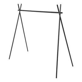 Hanging Rack Black Tripod Structure Folding Hanging Shelf with Storage Bag for Outdoor Camping Traveling Picnic