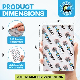200 Pack Graded Trading Card Shipping Protector by Hobby Armor, 4" x 6" with Rounded Corners, Vibrant Multi-Color Card Protector to Guard Cards From Dings, Premium Cardboard Slab Shipping Supplies