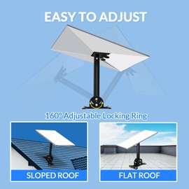 Aojo Starlink Mount, Starlink Gen 3 Mount, Starlink Mounting Kit, Starlink Roof Mount, Starlink Mount Gen 3, Starlink Gen 3 Roof Mount, Starlink Pivot Mount, V3 Starlink Standard Mount, Black