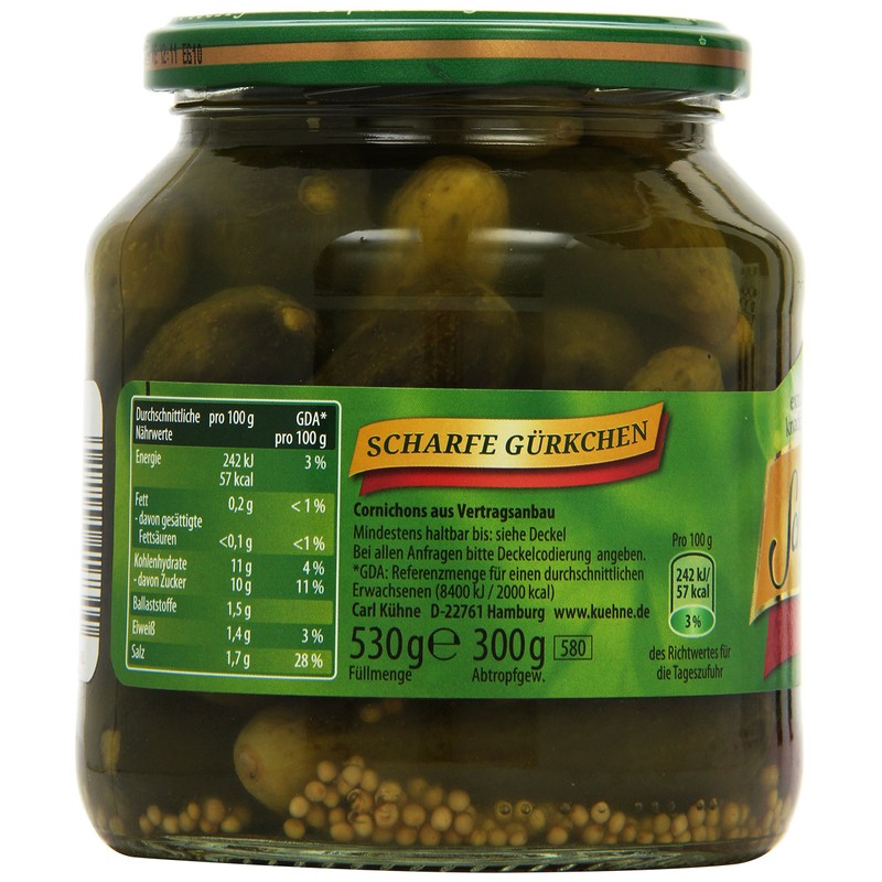 Kühne Cucumbers Gourmet Pot Chili 580 ml