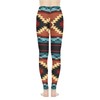 YINGQIGUAN Tribal Aztec Geometry Print Leggings for Women High Waist