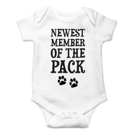 Newest Member of The Pack - Funny Cute Infant Creeper, One-Piece Baby Bodysuit