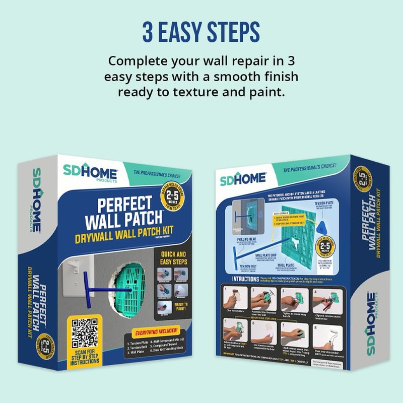 Drywall Repair Kit by SD Home, Fix Large Holes Fast,