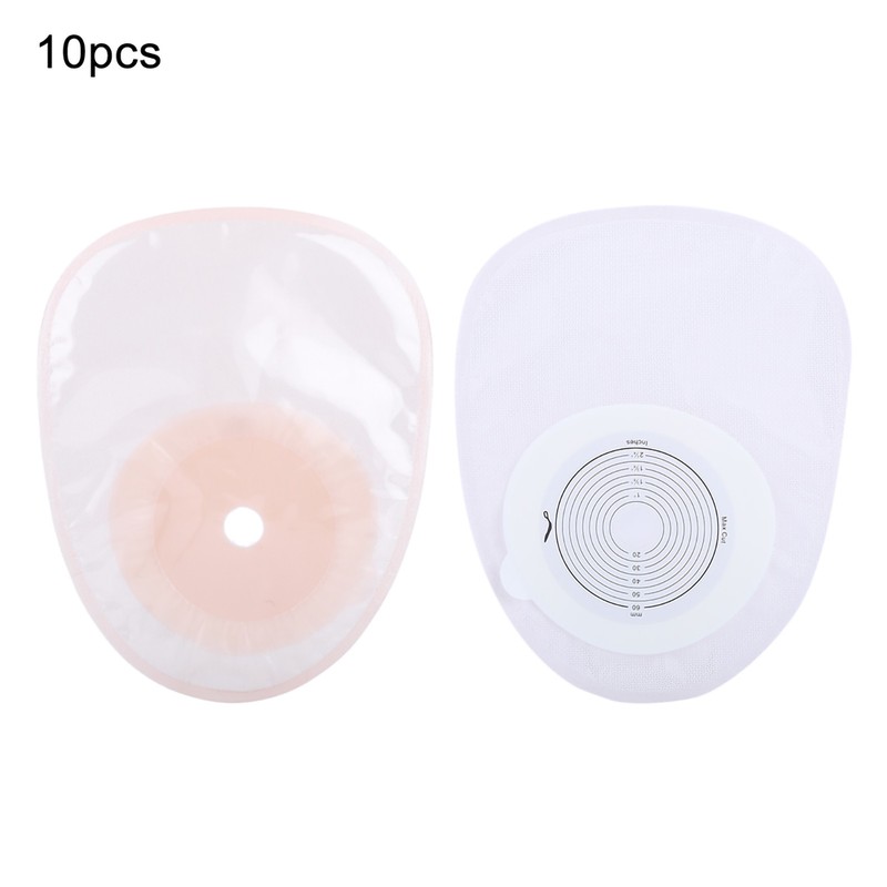 10pcs pack One piece System Ostomy Bag Medicals Drainable Pouch