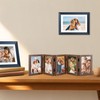 5-folding Hinged Picture Frames, 4x6 Inch High Definition Natural Wood