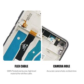 Replacement for Motorola Moto G Power 2021 LCD Screen with Frame for Moto XT2117 Screen Touch Digitizer Assembly LCD Display with Repair kit(Black with Frame)