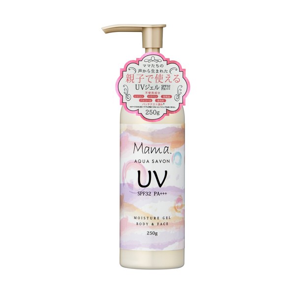 Mama Aqua Savon UV Moist Gel Sunscreen, Flower Aroma Water, 8.8 oz (250 g)